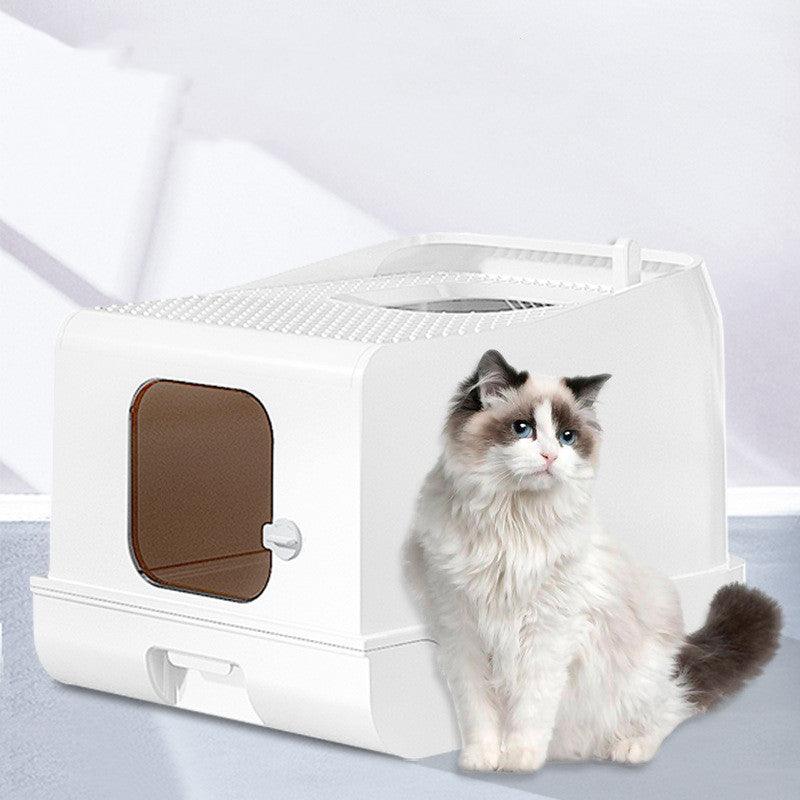 Large Fully Enclosed Cat Litter Basin