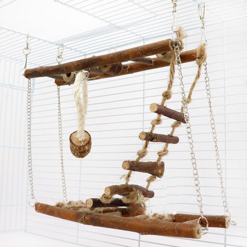 Wooden Suspension Bridge Climbing Toy