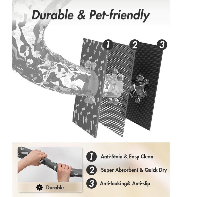 Pet Feeding Mat-Absorbent Dog Mat For Food And Water Bowl-No Stains Easy Clean Dog Food Mat-Quick Dry Dog Water Dispenser Mat-Puppy Supplies Dog Stuff-Dog Accessories Dog Water Bowl Mat