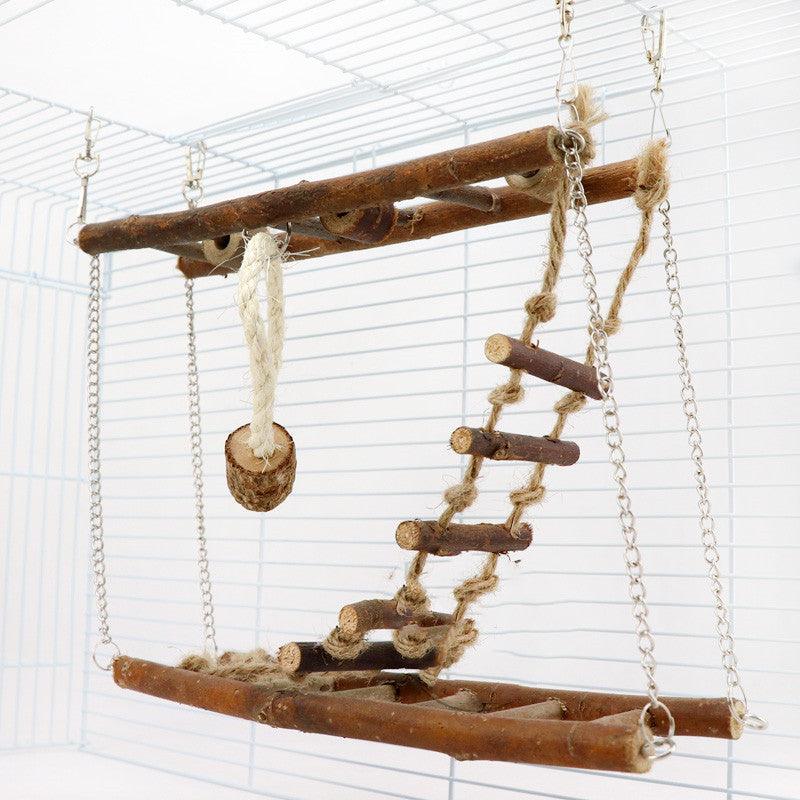 Wooden Suspension Bridge Climbing Toy