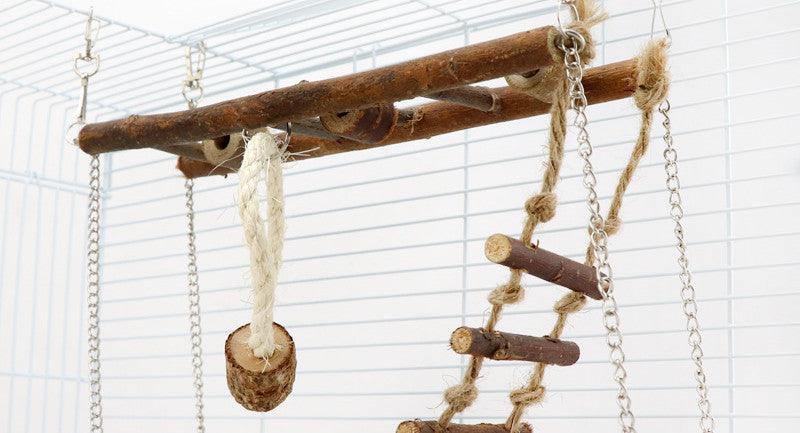 Wooden Suspension Bridge Climbing Toy